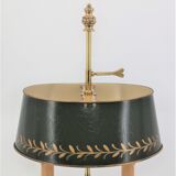 Golden bronze water bottle lampshade in sheet metal