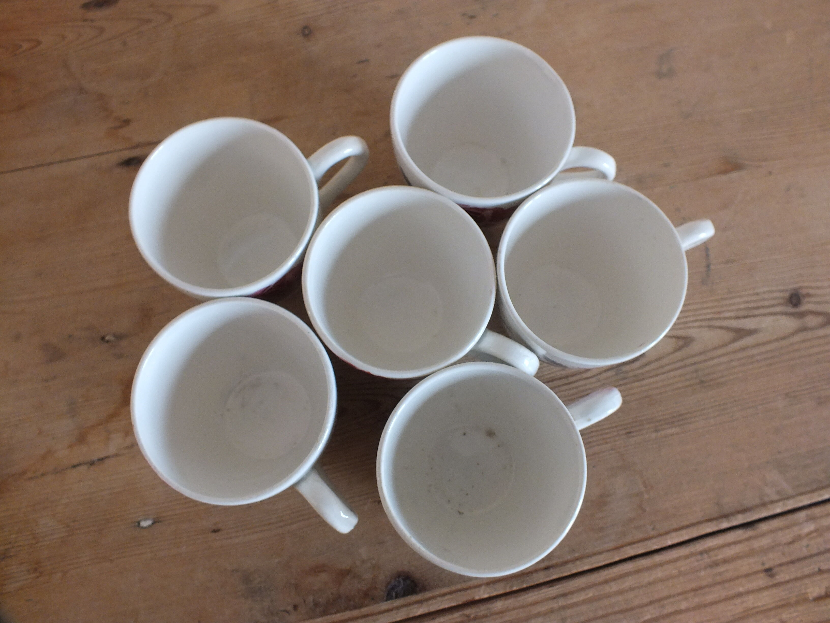 6 vintage coffee cups Sarreguemines and Digoin
