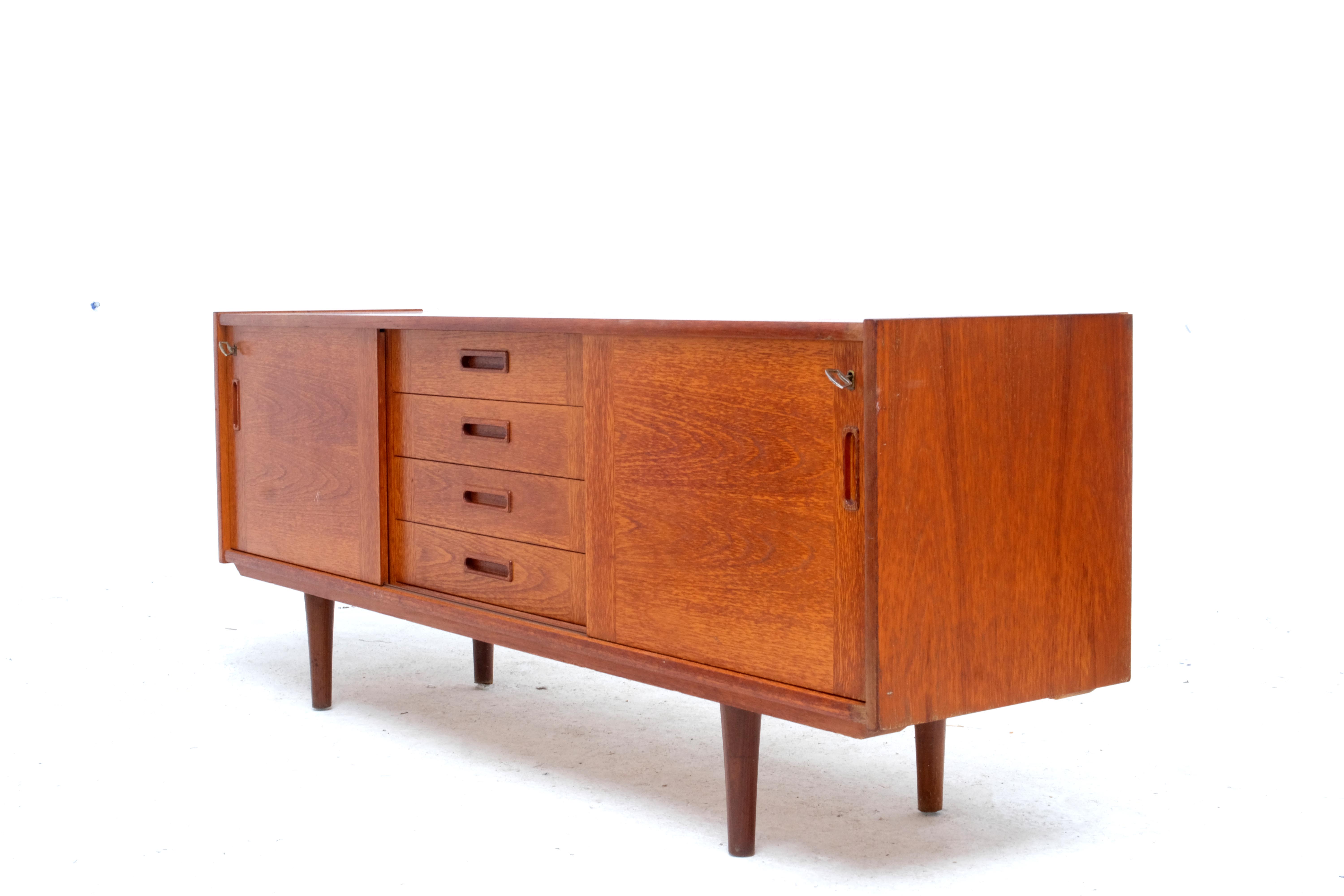 Enfilade danoise en teck de Clausen & Son, 1 960's