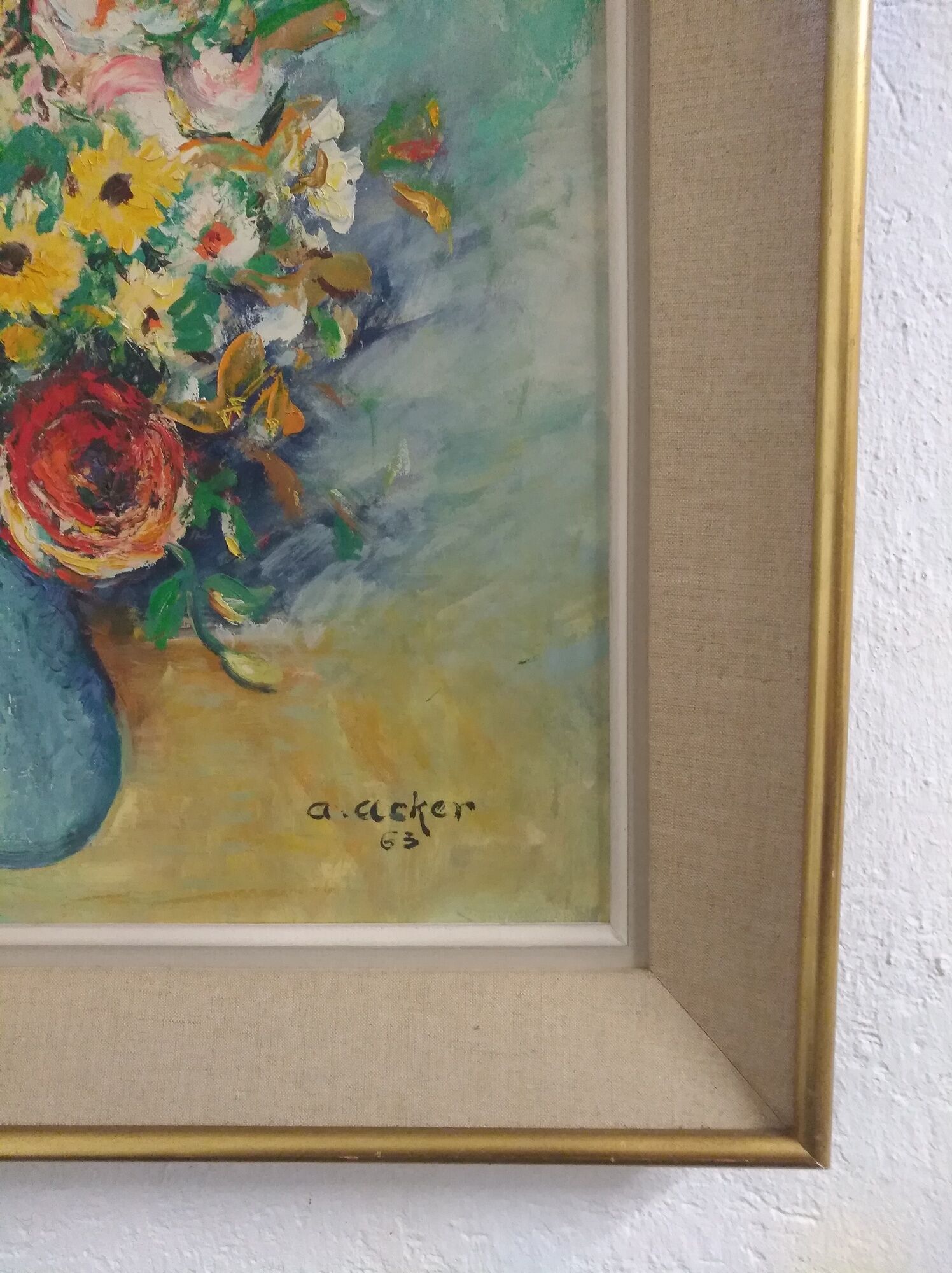 Tableau The bouquet of flowers oil painting