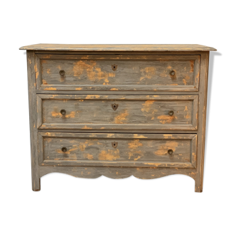 Commode 1900 bois peint