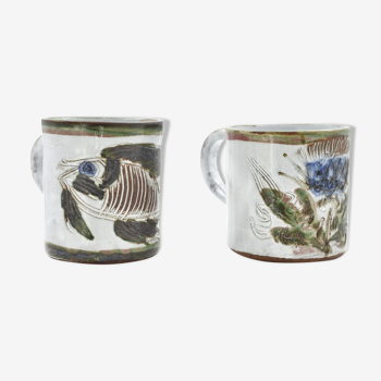 Pair of cups Thilor Vallauris