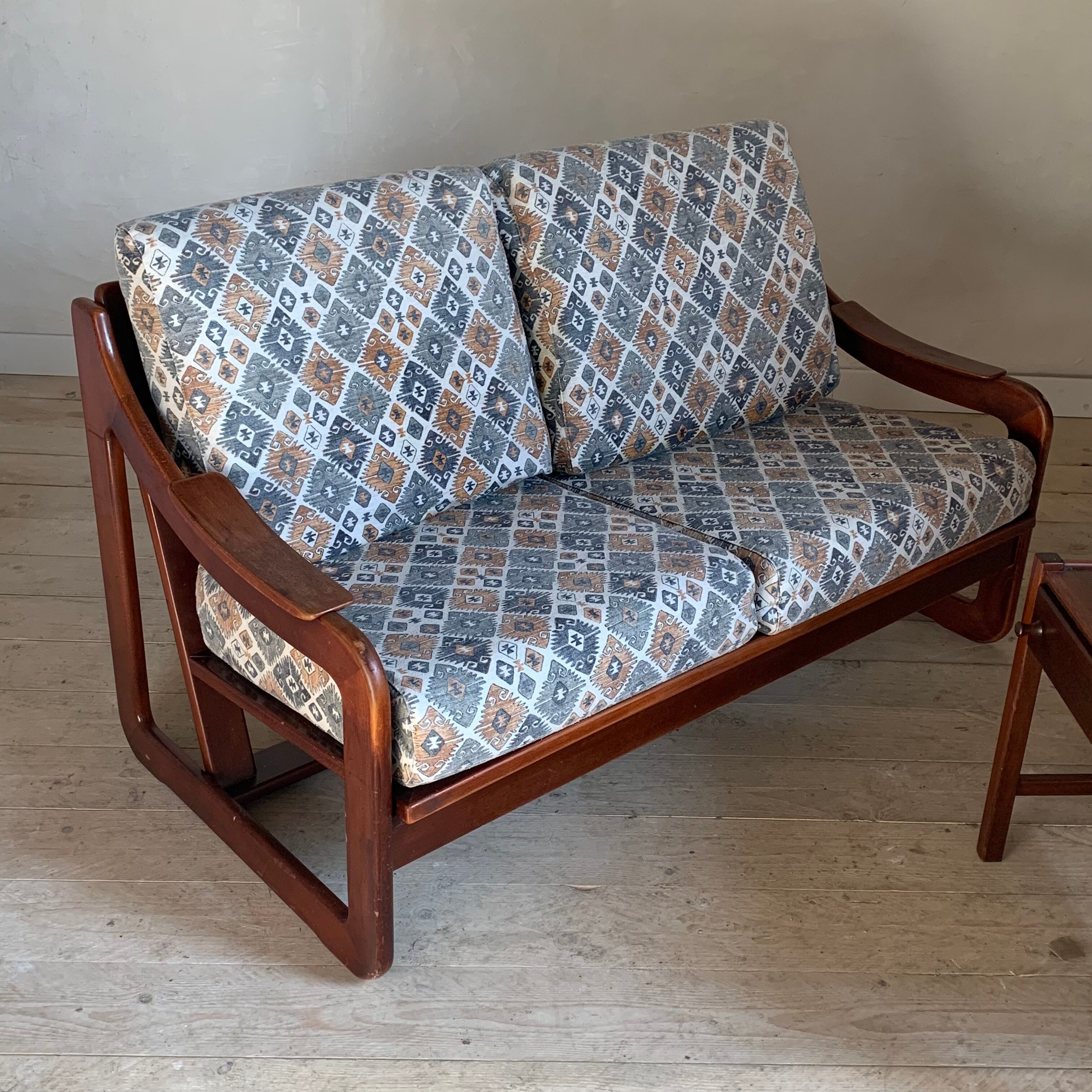 Canapé Banquette traîneau vintage 2 places
