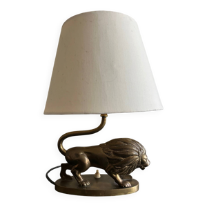 Lampe en laiton vintage - lion