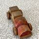 Small transporter truck, old wooden toy