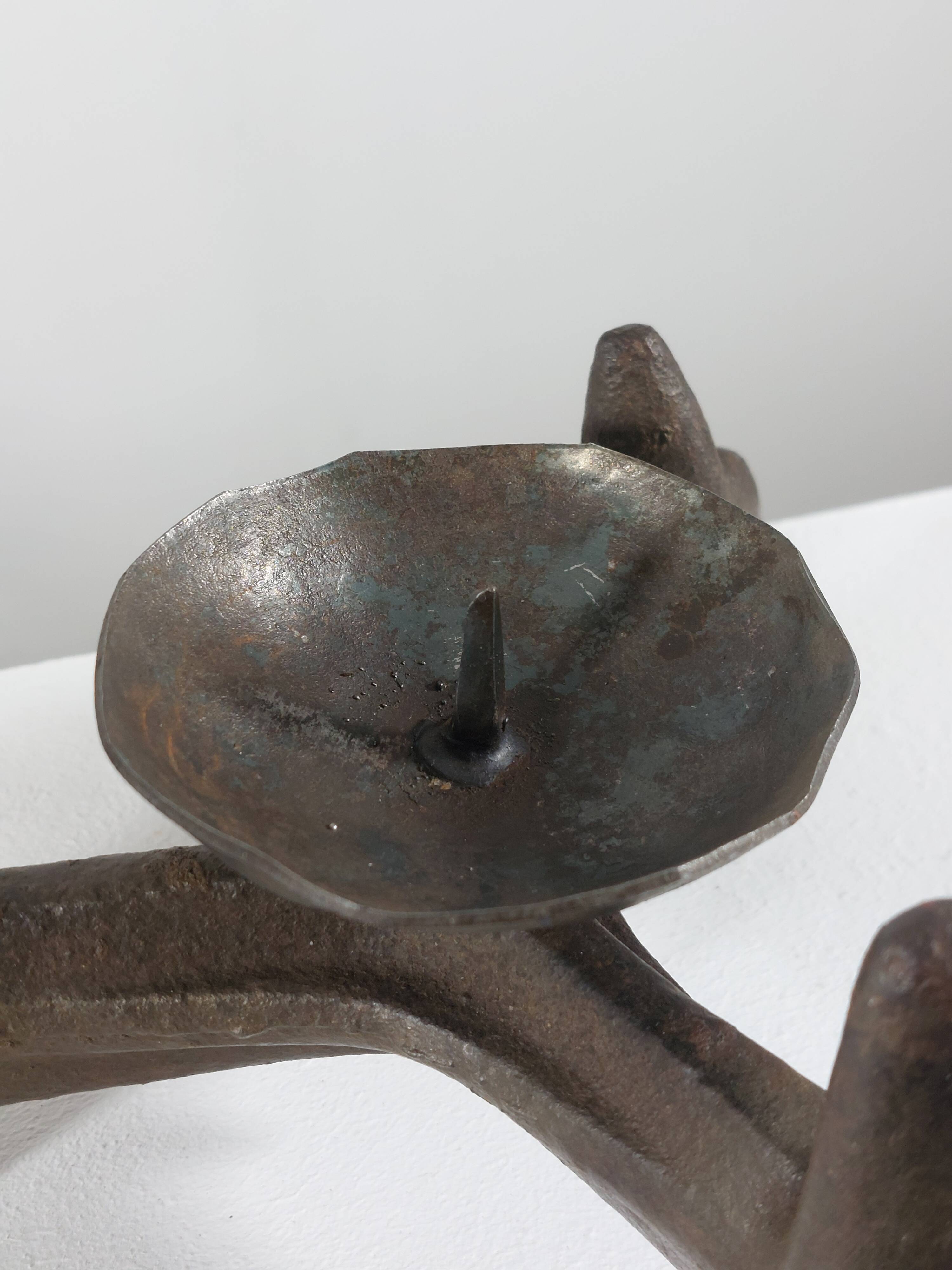 Unique vintage brutalist candlestick.