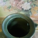 Green emailed sandstone teapot