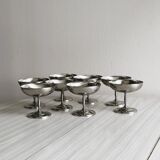 8 grandes coupelles sur pied en inox Letang Remy