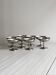 8 large stainless steel footed bowls Letang Remy