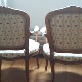 Pair of Louis XV style armchairs
