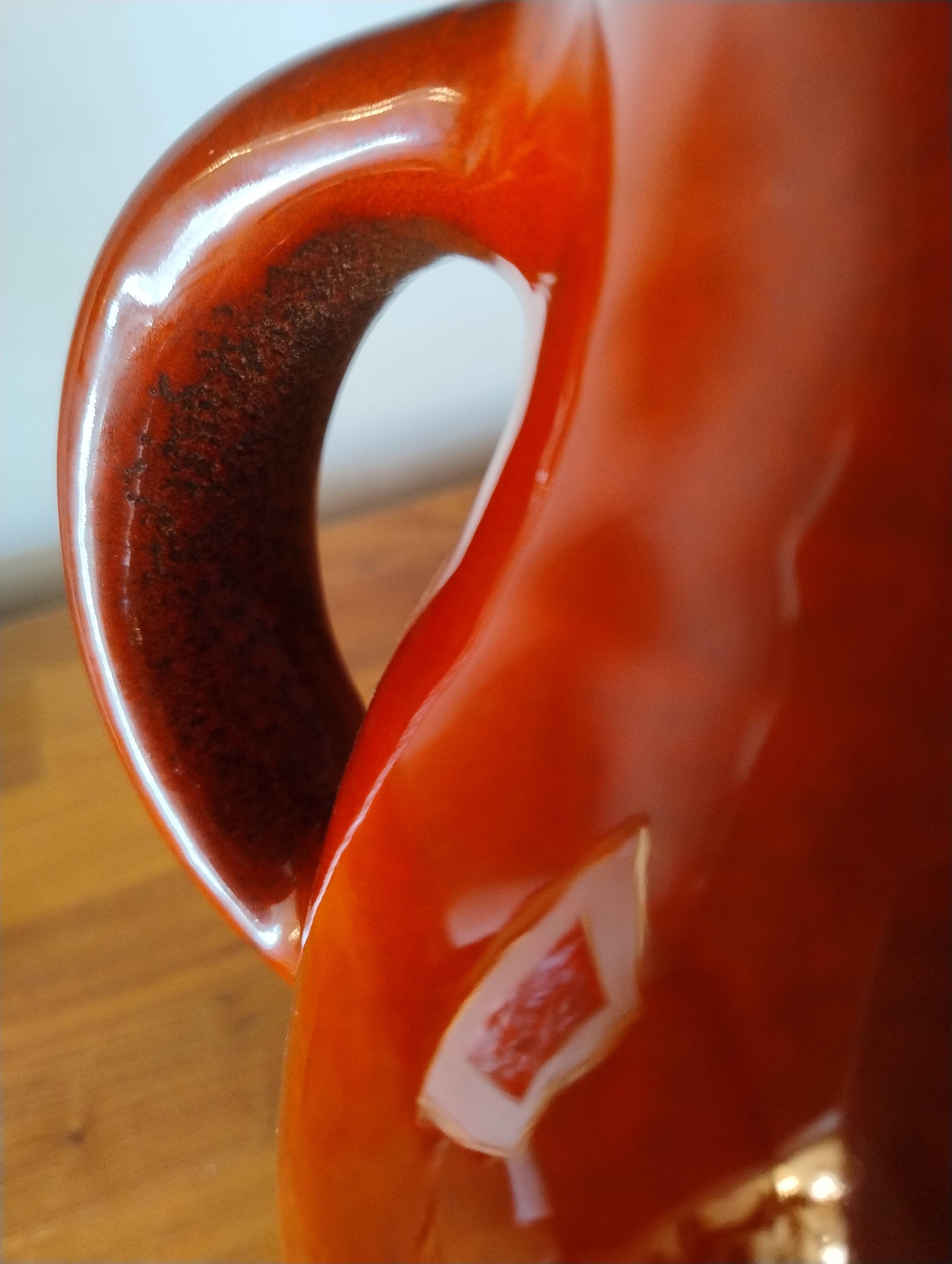 Large red jug or vase by Max Idlas
