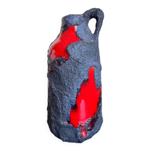 Vase vintage en céramique - fat lava