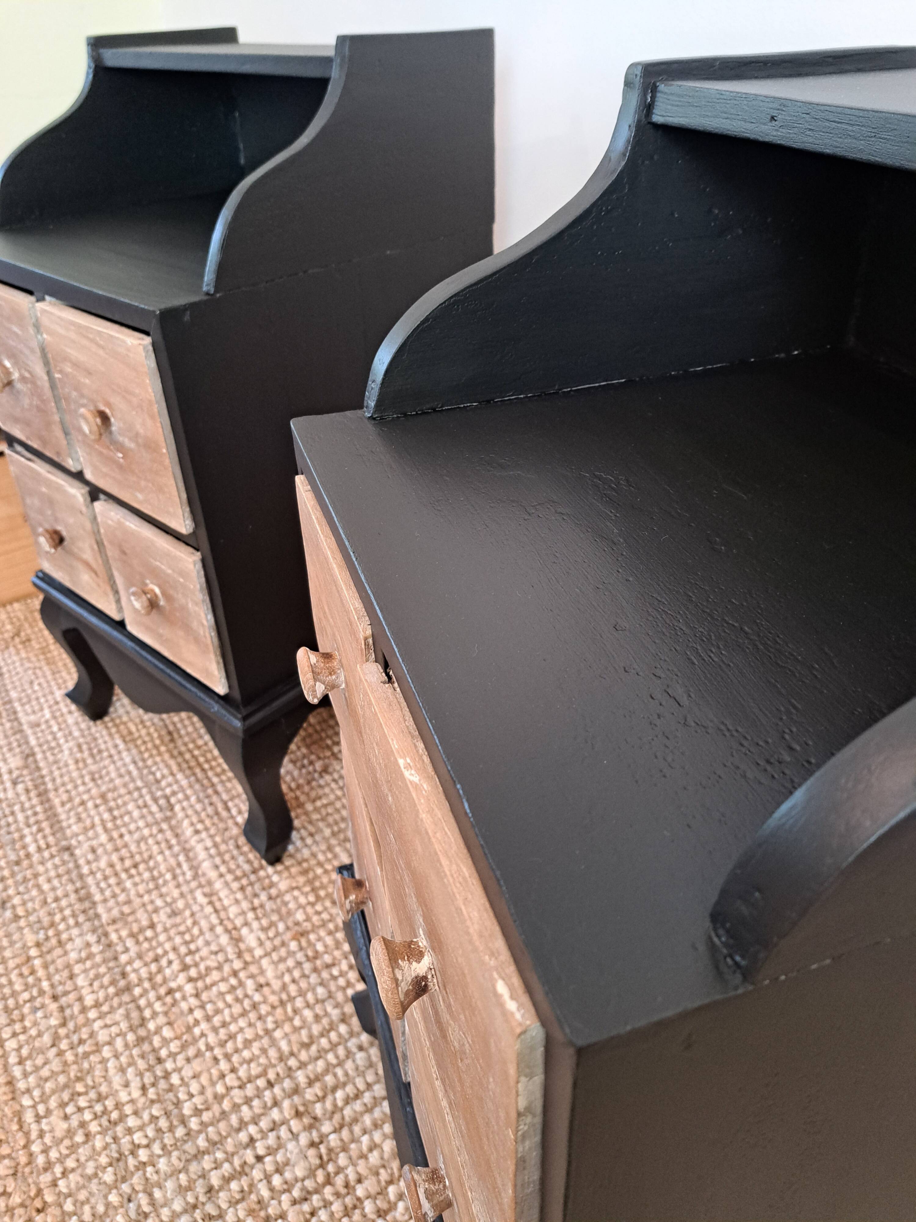 Pair of stylish bedside tables