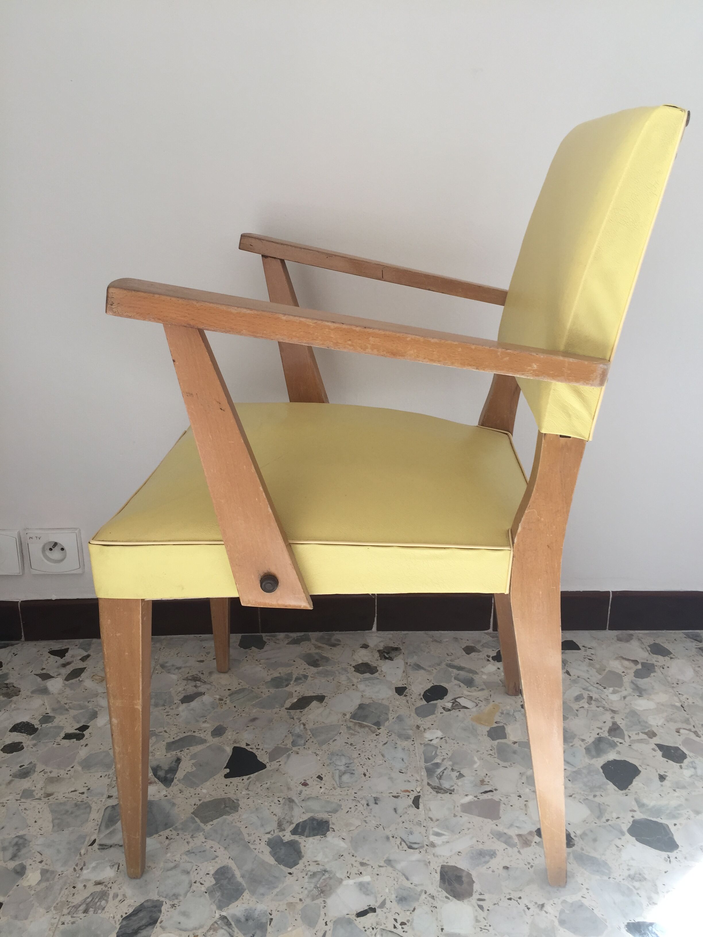 Chair with armrests 50s