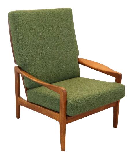 Fauteuil vintage en teck, milieu XXème