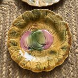 4 barbotine plates from Sarreguemines