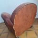 Fauteuil club vintage en cuir, meuble siège ancien