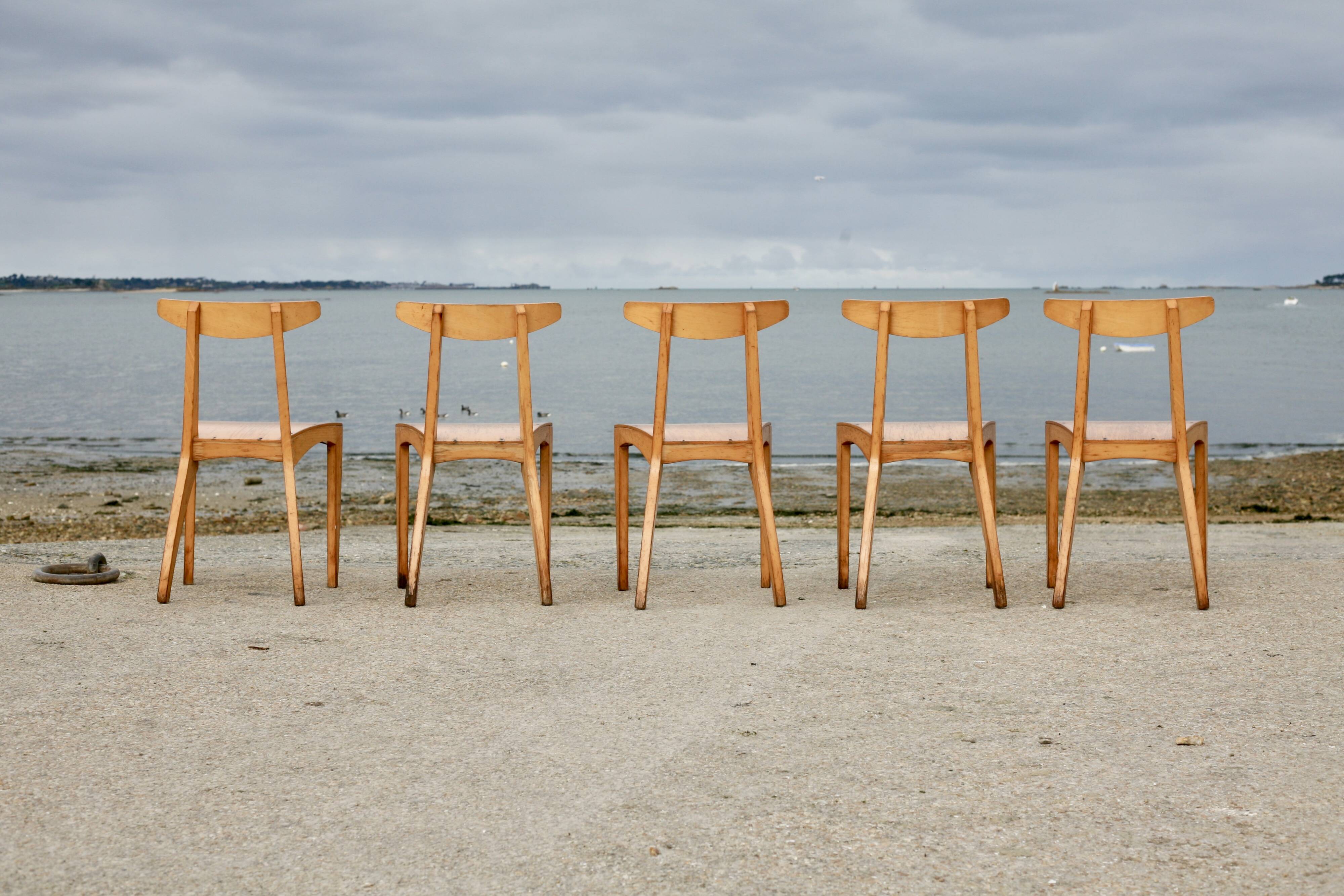 5 chairs by Thibault Desombre, 1990