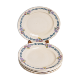 6 assiettes plates terre de fer