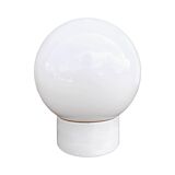 Industrial spherical wall lamp, white, OWS100, Poland, 1960s PRL