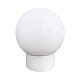 Industrial spherical wall lamp, white, OWS100, Poland, 1960s PRL
