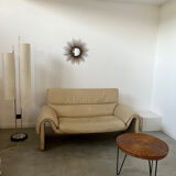 Vintage design sofa de sede ds-2011 in cream leather 2 places