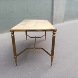 Brass and marble 1960s coffee table