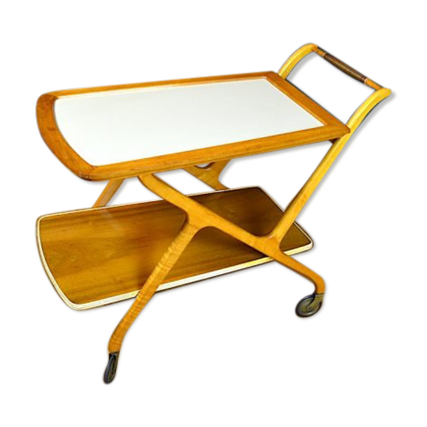 Scandinavian trolley in blond cherry 1960