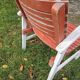 Ancien salon de jardin en bois design 50-60