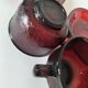 Set of cups and saucers Arcoroc Sierra ruby – 1970s