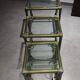 Vintage nesting table, green in colour.