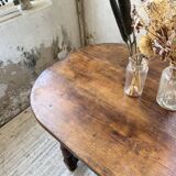 19th century oval solid oak table