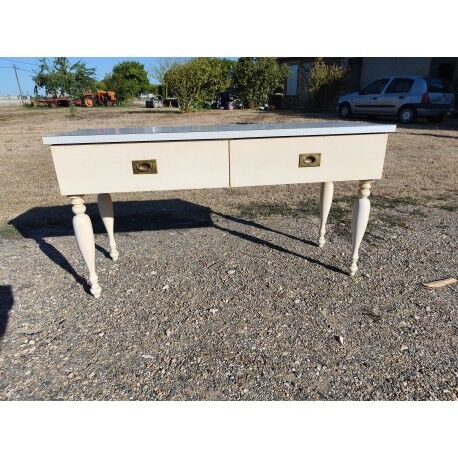 Console vintage bois et formica