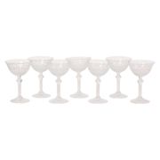Set of 7 Regency Fidenza Crystal Champagne Glasses