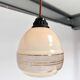 Set of 2 beige with gold colored ceiling lamps, 1960s