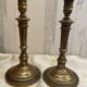 Pair of brass candle holders