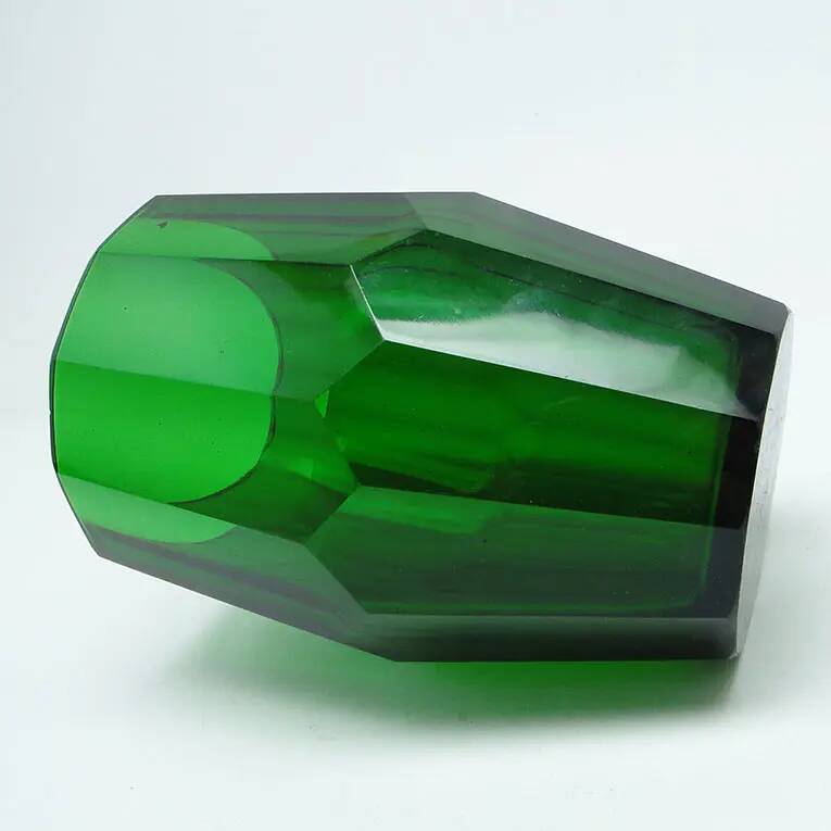 Art Deco vase, crystal, designed by J. Hoffmann, Bohemia, Czechoslovakia, 1930s