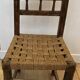 Wood chair and rush cord brutalist style from Queyras