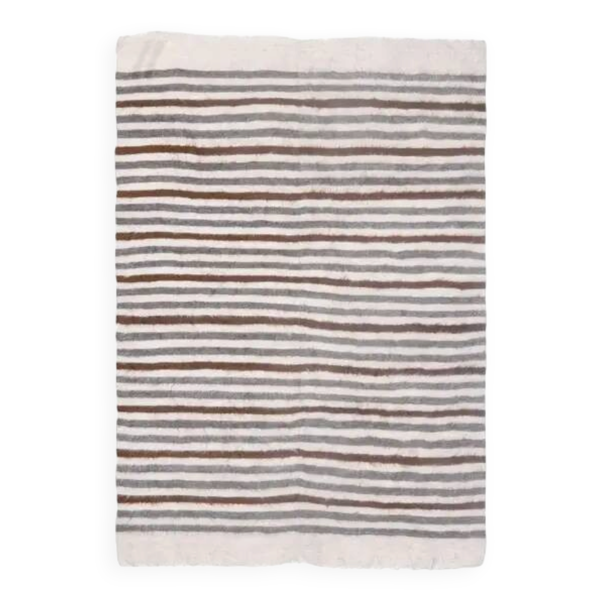 1970s Vintage Turkish Handmade Wool Cotton Beige Brown Kilim Rug 152x208