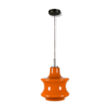 Suspension en verre orange du milieu du siècle