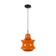 Mid-century orange glass pendant lamp