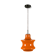 Mid-century orange glass pendant lamp