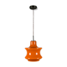 Mid-century orange glass pendant lamp