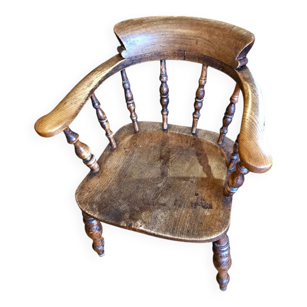Chaise de capitaine victorienne antique