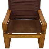 Chaise Safari Vintage Børge Jensen en pin, Danemark, années 1970