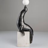 Art Deco sea lion sculpture attributed Marcel-André Bouraine, 1920s