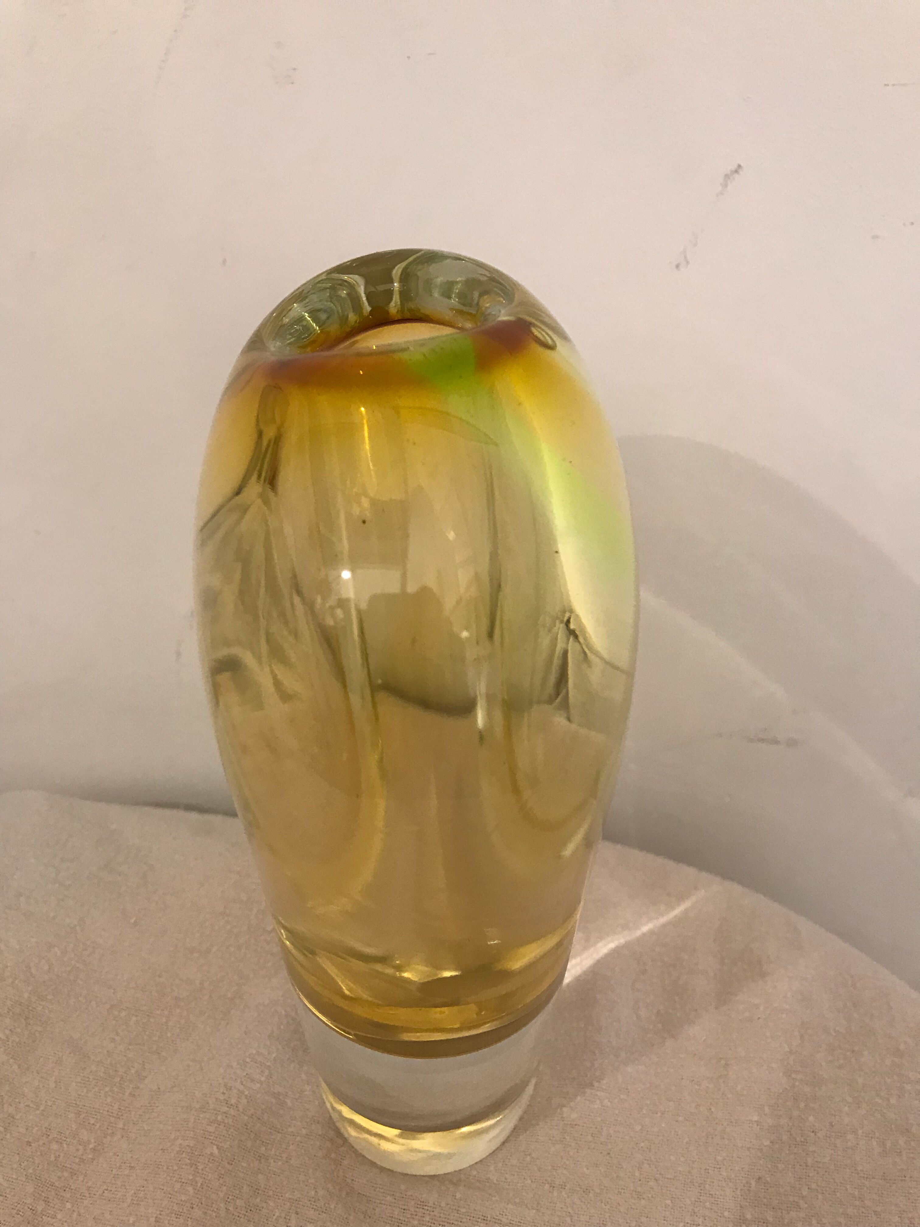 Yellow vase Murano