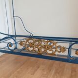 Wrought iron child bench bed