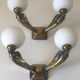 Pair of wall light vintage bronze swallows Annees 50