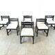 Lot de 6 chaises vintage années 70